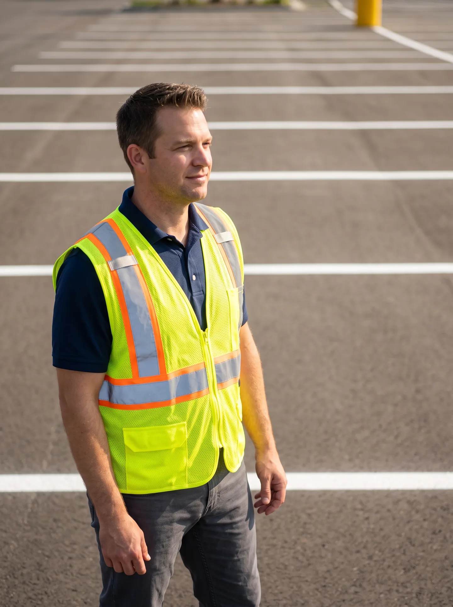 striping crew on a commercial lot