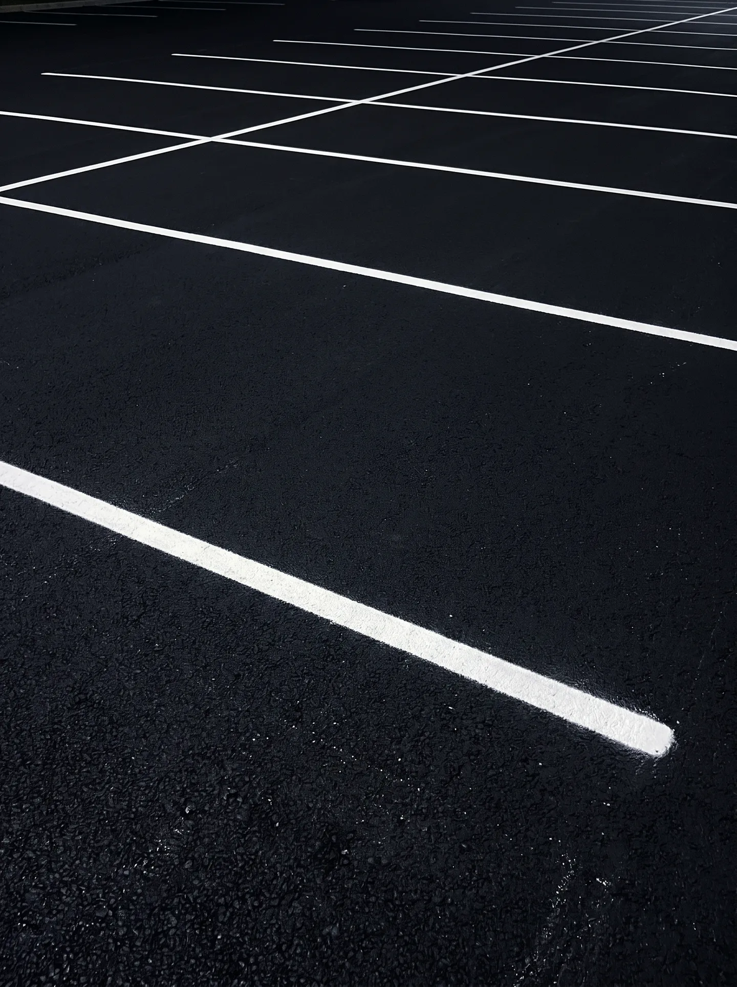 fresh parking lot striping